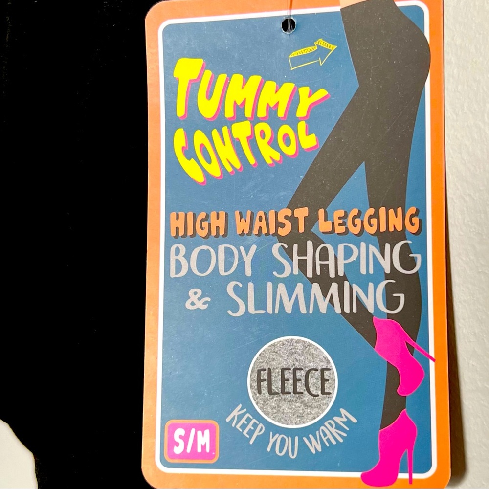 Tummy control high waisted fleece lined legging